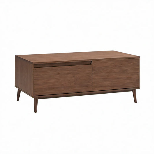 Couchtisch mit Stauraum, Nussbaum Braun, 120 x 60 x 45 cm