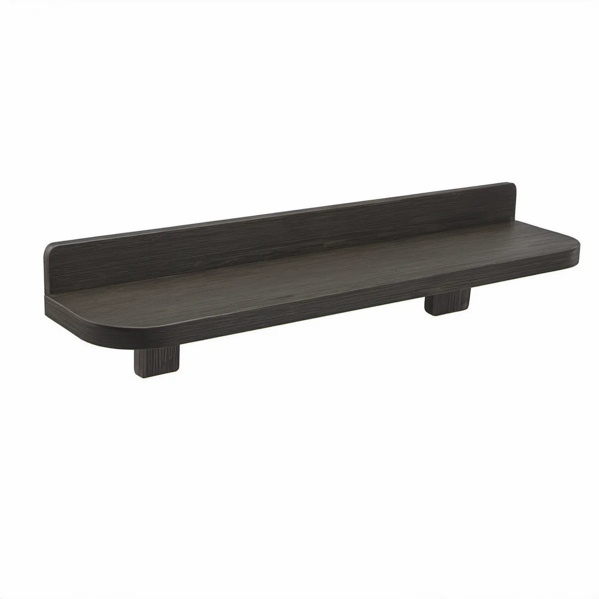 Dunkelbraune MDF-Wandablage mit PVC-Folienbeschichtung, 120 x 20 x 20 cm
